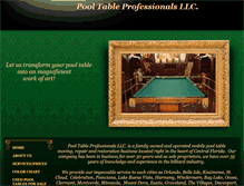 Tablet Screenshot of pooltableprofessionalsllc.com